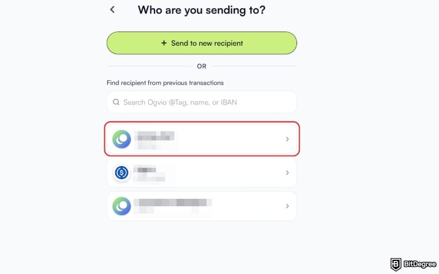 Best bank in Turkey: click on your recipient's tag on Ogvio.