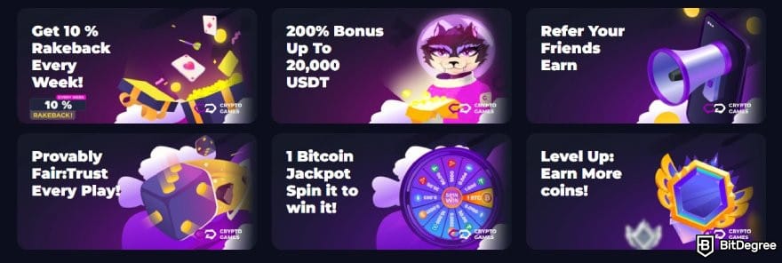 Best Bitcoin casino: Crypto-Games promotions.
