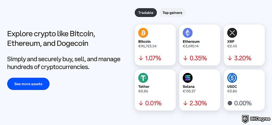 Best Bitcoin exchange: a list of some of the supported cryptocurrencies on Coinbase.