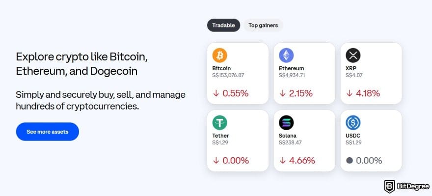 おすすめビットコイン取引所ランキング＆比較ガイド：Coinbaseでサポートされている一部の仮想通貨のリスト