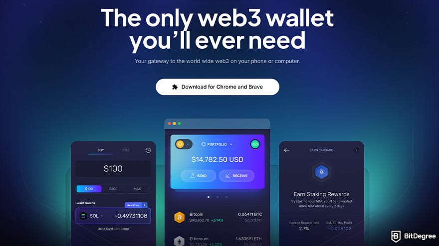 Best Bitcoin wallet: Exodus Web3 wallet.