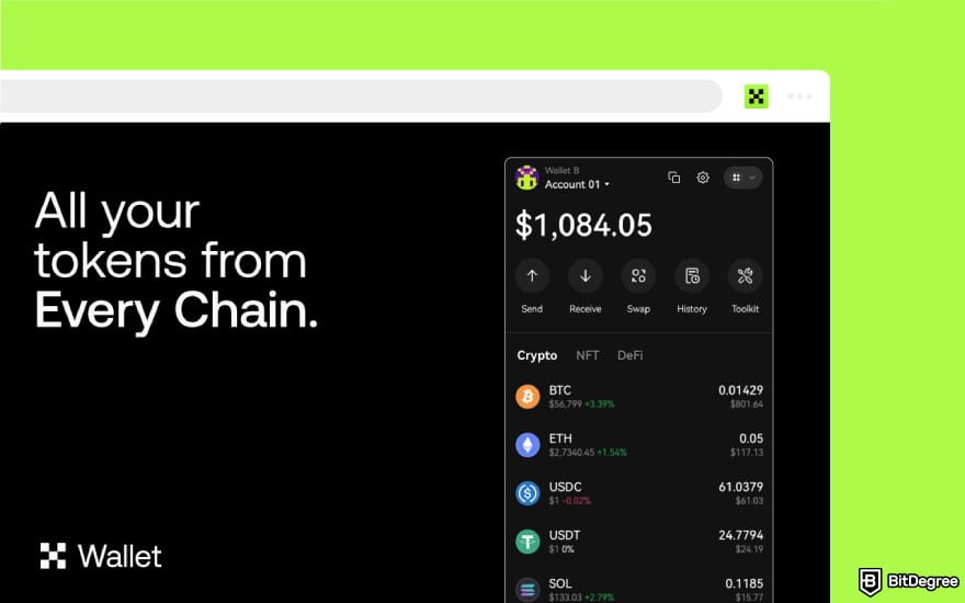 Best Bitcoin wallet for iPhone: OKX Web3 wallet's any chain tokens.