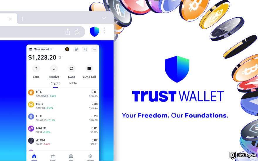 Best Bitcoin wallet for iPhone: Trust Wallet.