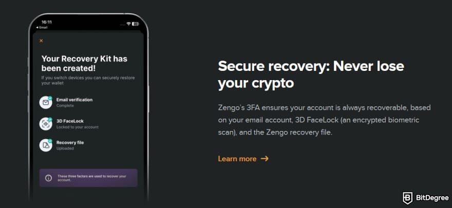 Best Bitcoin wallet for iPhone: Zengo Wallet.
