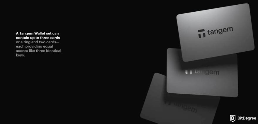 Best Ethereum Classic wallet: Tangem hardware wallet cards stacked together.