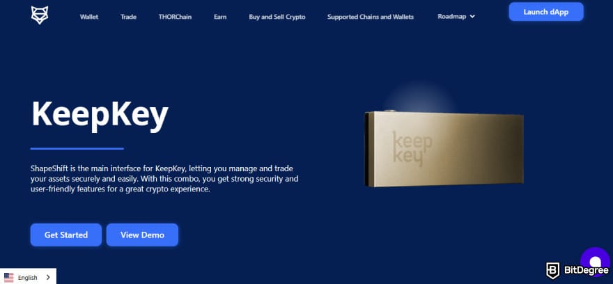Best Chainlink wallet: KeepKey page.