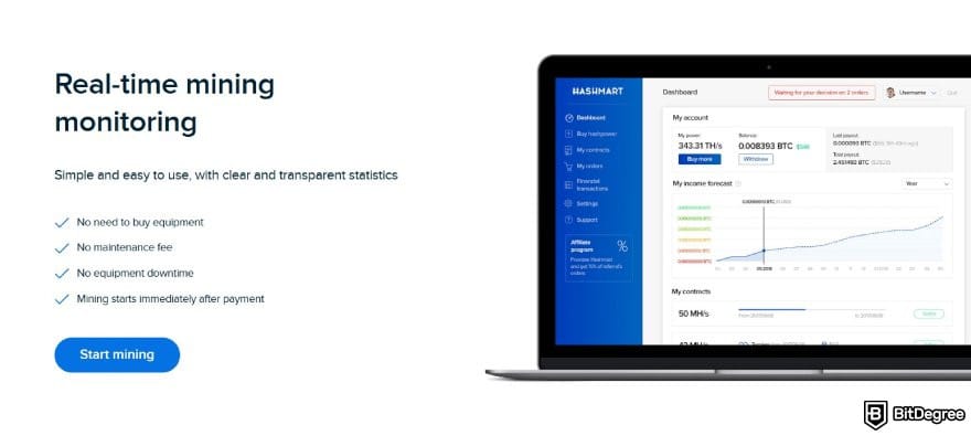 Best cloud mining platforms: key benefits of Hashmart's cloud mining service.