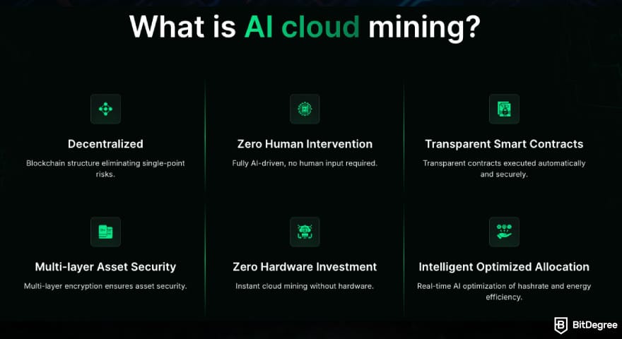 Best cloud mining platform: MiningToken features.