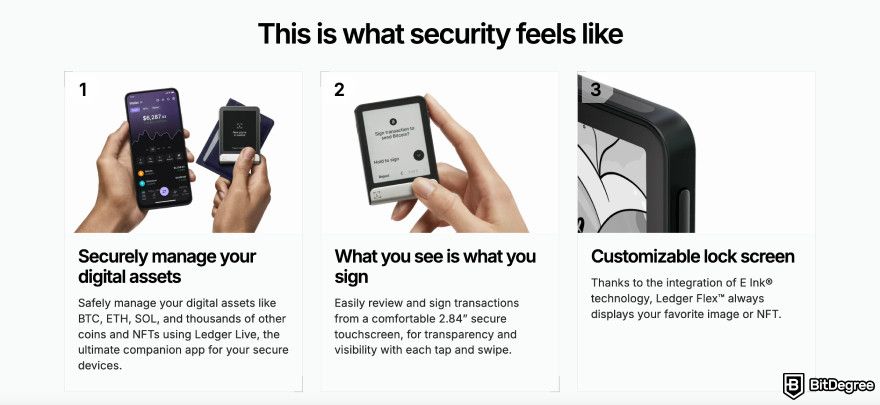 Cold wallet: Ledger Flex.