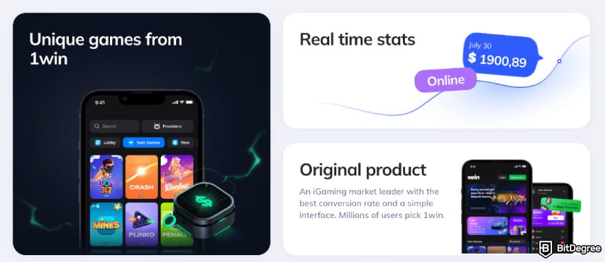Best crypto affiliate programs: some of the 1win Partners benefits.