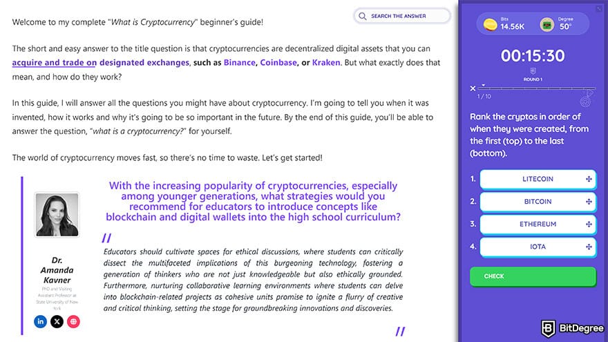 Best crypto airdrops: BitDegree Web3 Exam participation.