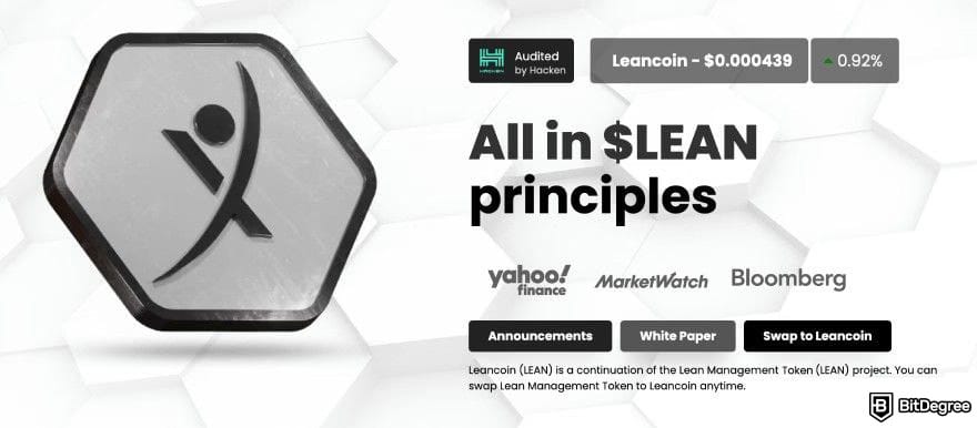 Best crypto airdrops: Leancoin.