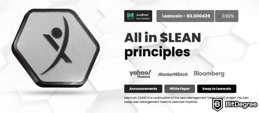 Best crypto airdrops: Leancoin.