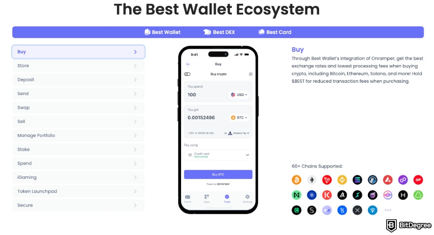 Best crypto app for beginners: Best Wallet.