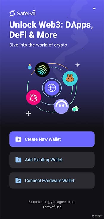 Best crypto app for beginners: SafePal wallet homescreen.