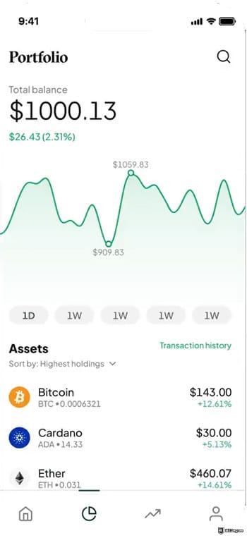 Best app for crypto trading: Bitstamp portfolio.