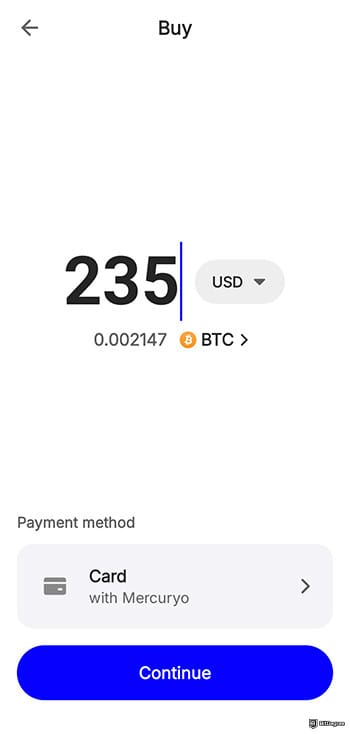 Best crypto app: buying Bitcoin on Trust Wallet.