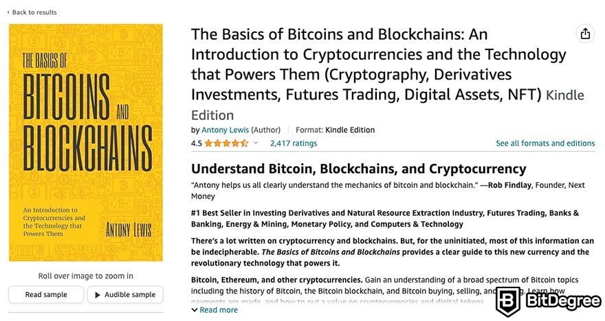 Best crypto books: The Basics of Bitcoins and Blockchains by Antony Lewis.