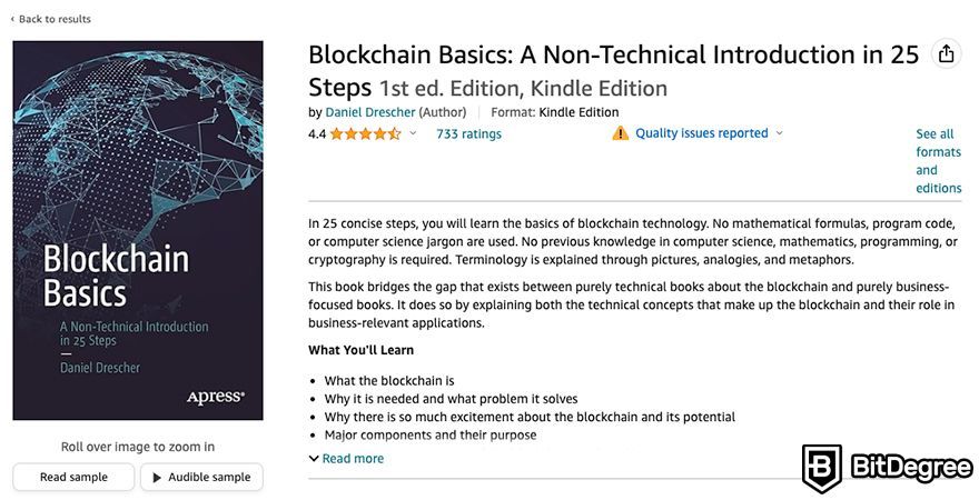 Best crypto books: Blockchain Basics by Daniel Drescher.
