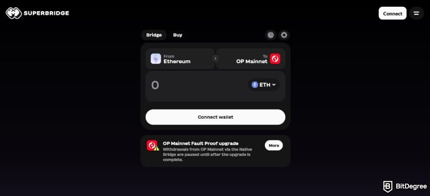 Best crypto bridges: the Superbridge crypto bridging interface.