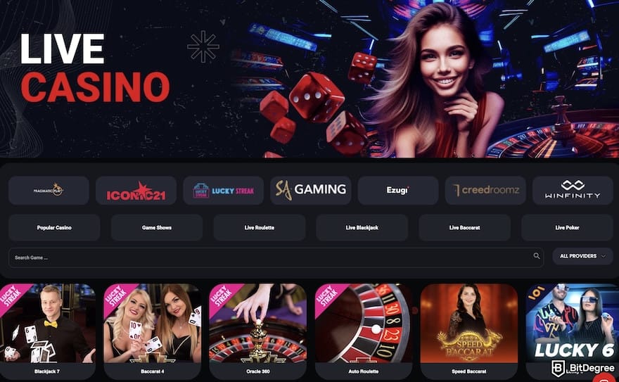 Best crypto casino Australia: Betride's live casino page. Best crypto casino Australia: Betride's live casino page.