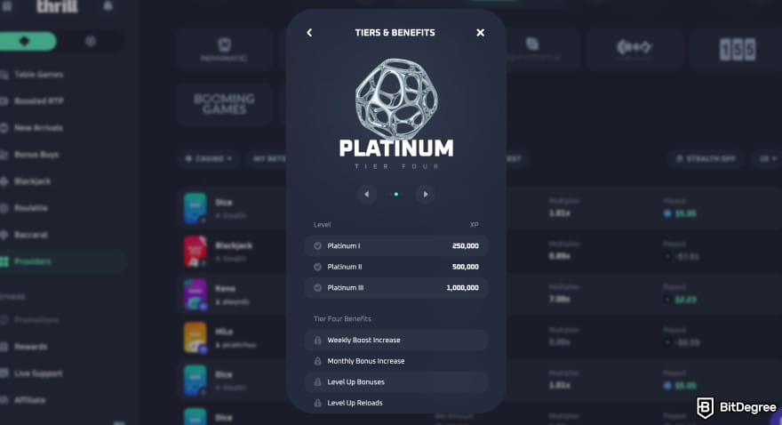 Best crypto casino Australia: Thrill.