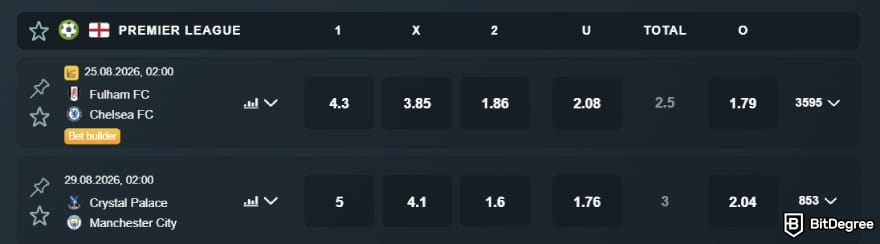 Best crypto casino bonus: English Premier League match betting. Best crypto casino bonus: English Premier League match betting.
