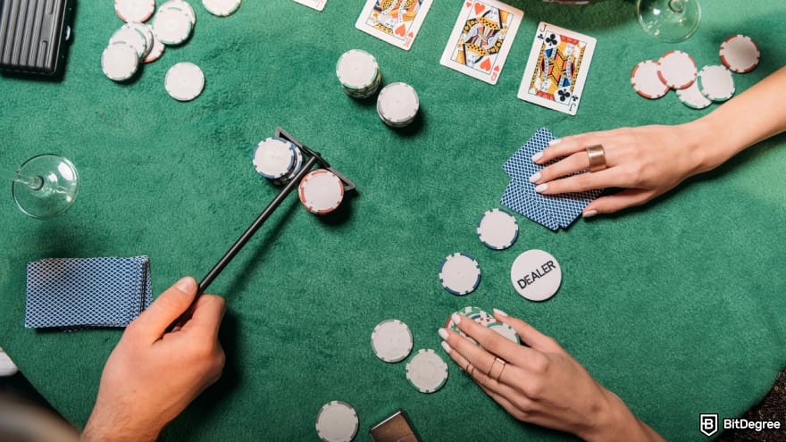 Best crypto casino bonus: people playing poker at tabletop. Best crypto casino bonus: people playing poker at tabletop.