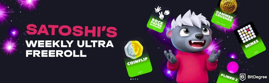 Best crypto casino Canada the banner for Satoshi bonus on Bitz. Best crypto casino Canada the banner for Satoshi bonus on Bitz.