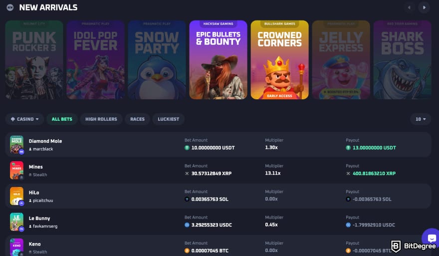 Best crypto casino Canada: Thrill.