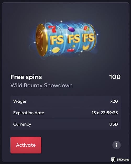 Best crypto casino no-deposit bonus: activating free spins on Vavada.