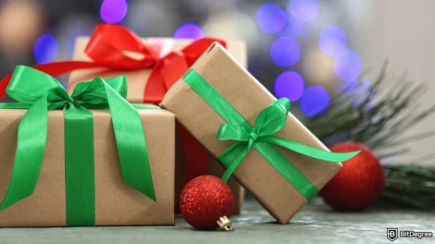 Best crypto casino UK: gifts on table against blurred background. Best crypto casino UK: gifts on table against blurred background.