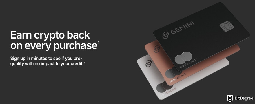 Best crypto credit card: the Gemini Card.