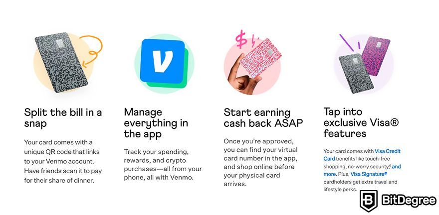 Best crypto credit card: Venmo credit card features.