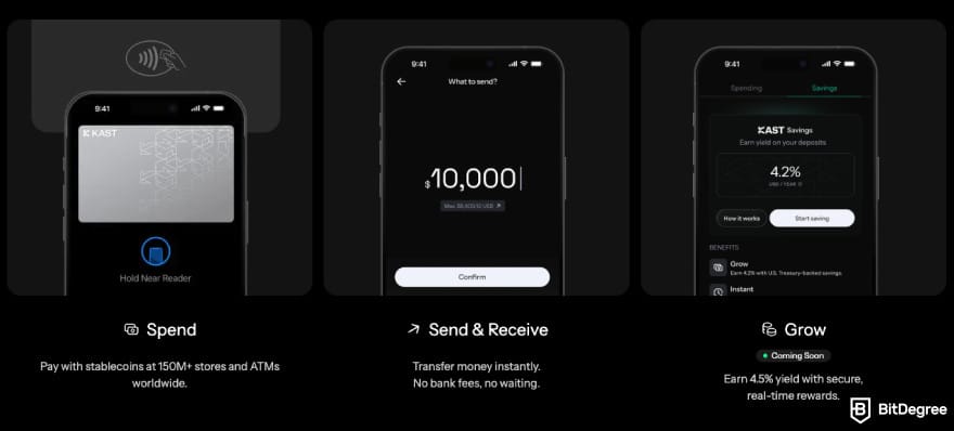 Best crypto debit card: things you can do with KAST cards.
