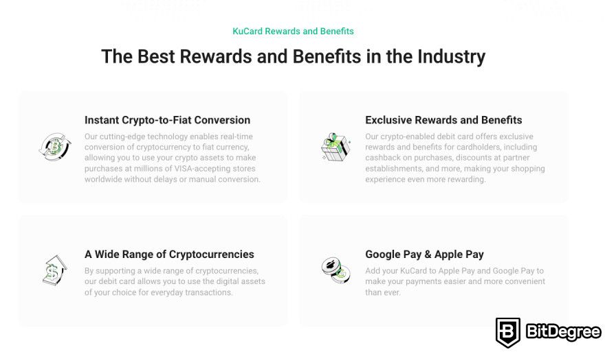Best crypto debit card: KuCard rewards and benefits.