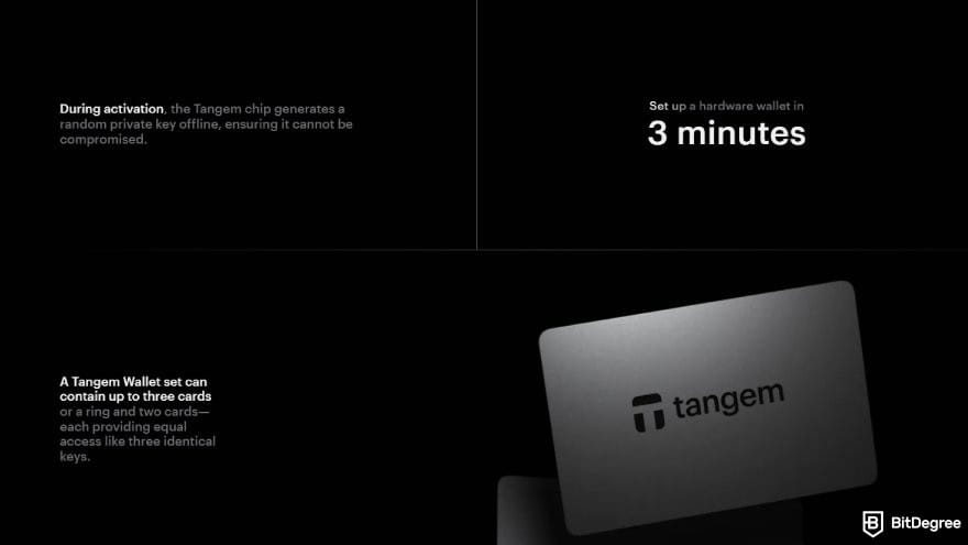 Best crypto debit card: descriptions for the Tangem wallet setup and sets.