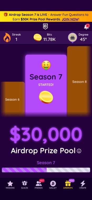 Best crypto earning app: BitDegree's app season 7 airdrop.