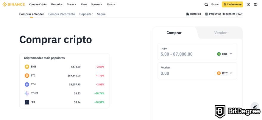 Best crypto exchange in Brazil: buy crypto on Binance Brazil.