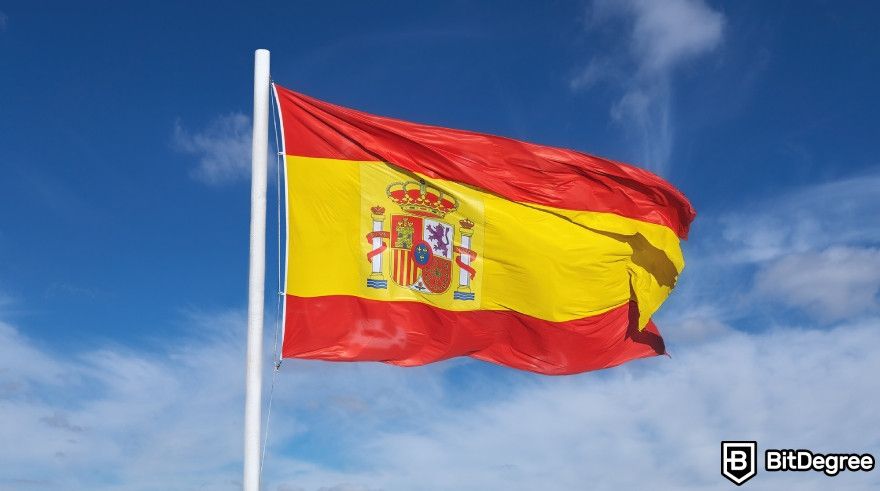 Best crypto exchange in Spain: Spain's flag.