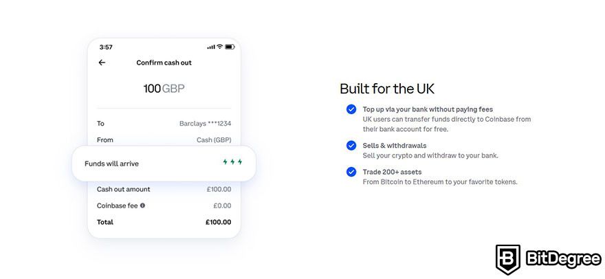 Best crypto exchange in UK: Coinbase's core features.