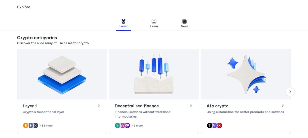 Best crypto exchange South Africa: crypto categories on Luno.