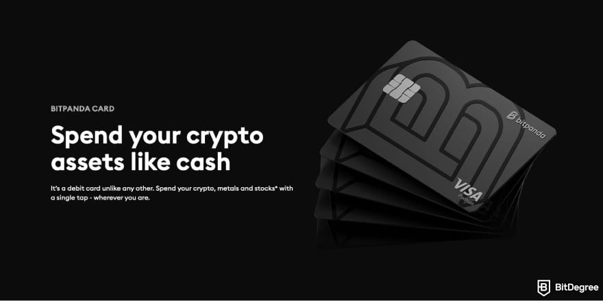 Best crypto exchanges in Europe: a screenshot of BitPanda Card.