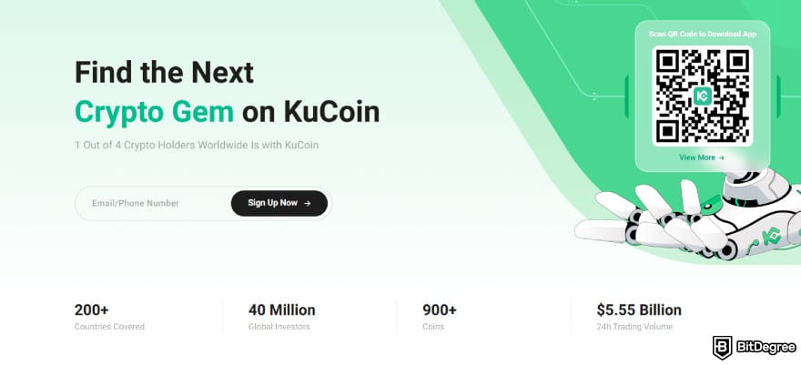 Best crypto exchanges in Mexico: KuCoin promotional banner.