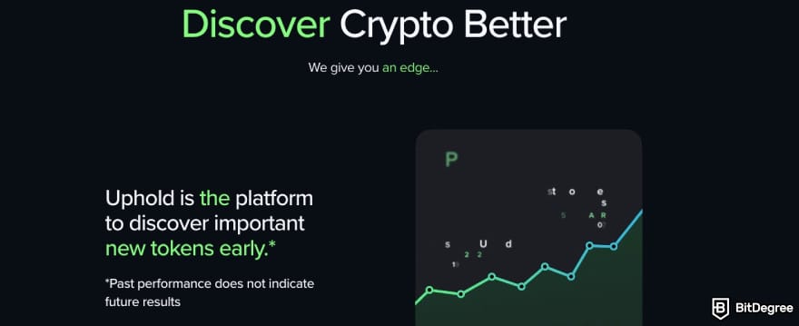 Best crypto exchanges in Mexico: Uphold's feature that helps discover crypto.