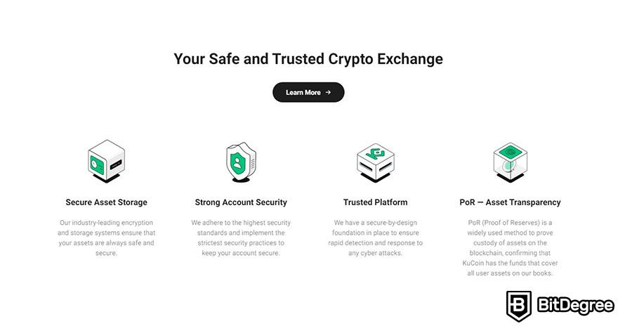 Best crypto exchanges in Nigeria: KuCoin security features.