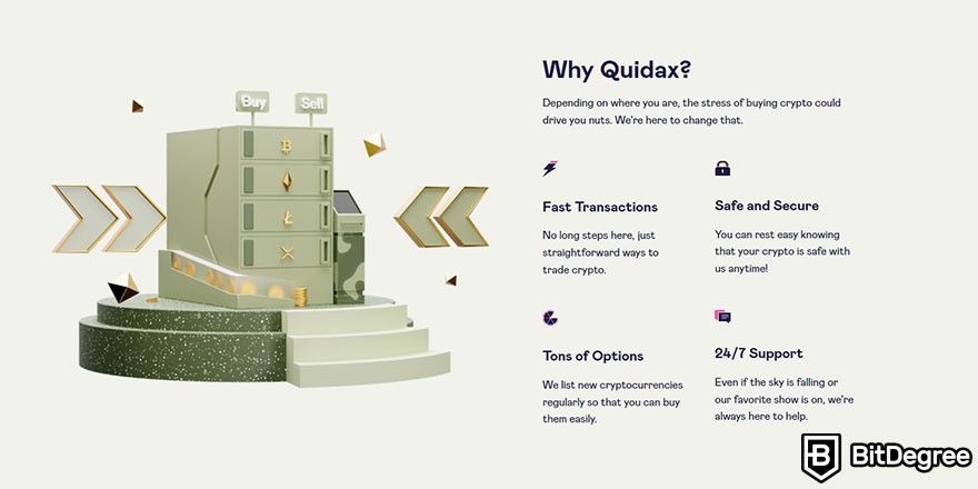 Best crypto exchanges in Nigeria: Quidax features.
