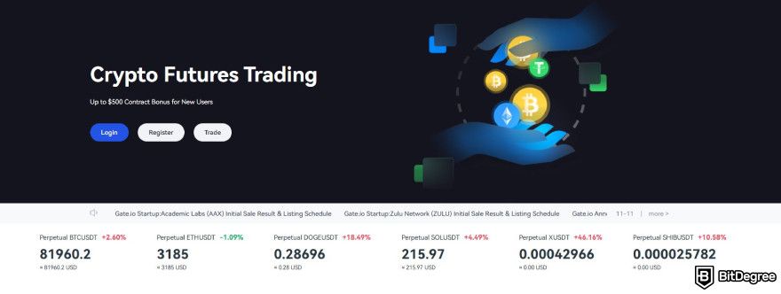 Best crypto futures trading platform: Gate.io crypto futures trading.