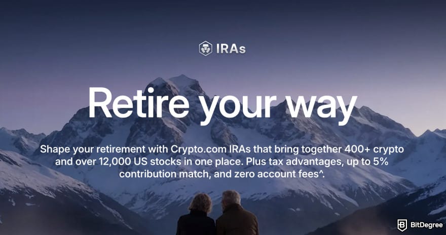 Best crypto IRA: Crypto.com IRA homepage.