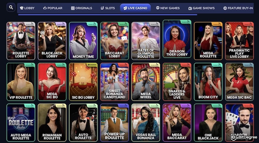 Best crypto live casino: Flush's live casino lobby. Best crypto live casino: Flush's live casino lobby.